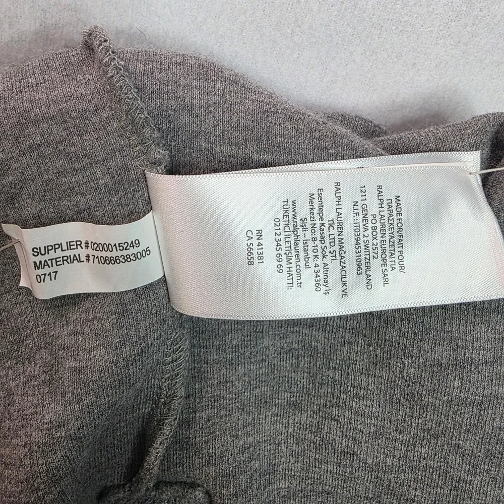 Polo Ralph Lauren Mens XL Gray Quarter Zip Pullover Sweater Heathered‎ Cotton